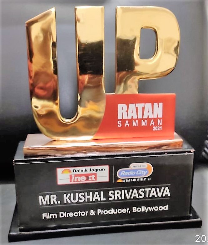 pep1323's tweet photo. Delighted to announce that @KushalSrivastav has been conferred with the #UPRatanSamman for his invaluable contribution and unmatched excellence in the field of cinema. You have made us very proud and our blessings will always be with you. #morepowertoyou #youinspire #timetoshine https://t.co/Yoa8eswIao