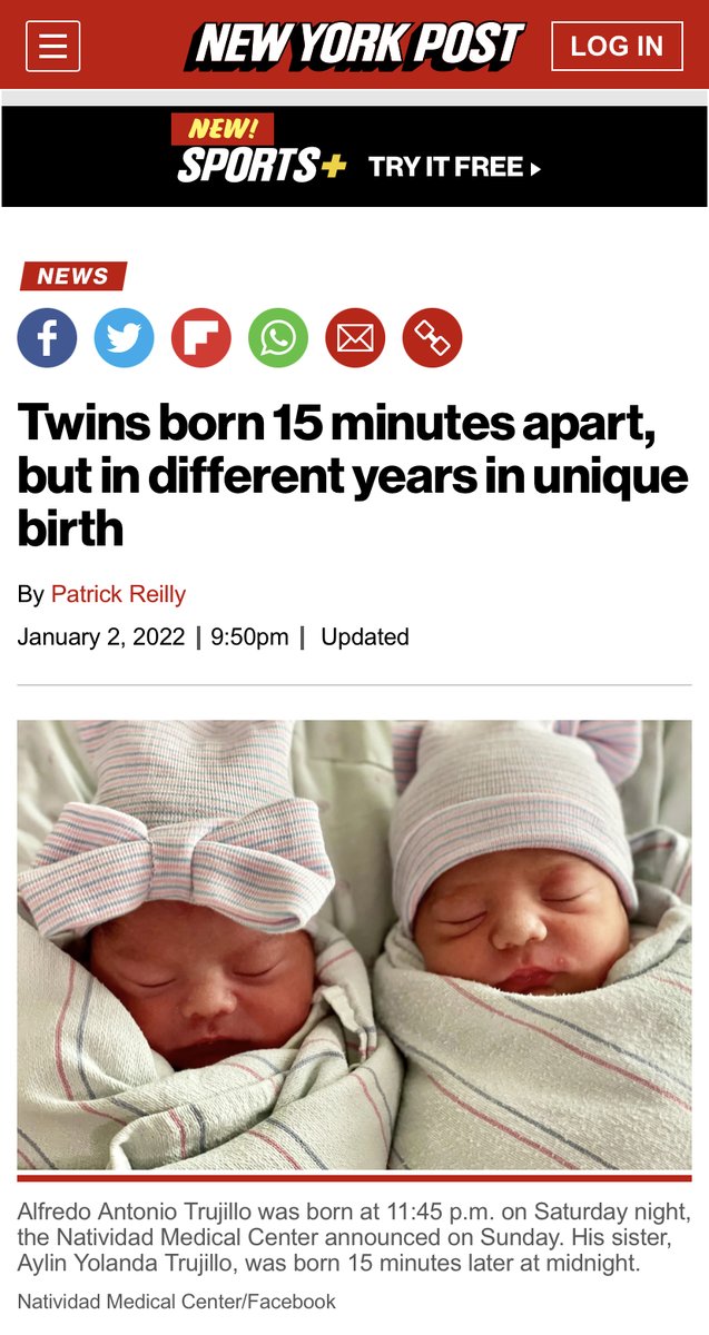 AMFMediaGroup's tweet image. Oh, baby! AMF client @NMCInspires Medical Center celebrated the birth of fraternal twins Aylin and Alfredo Trujillo, who were born 15 minutes apart yet in different years! Congrats to AMF’s #PR team for supporting our client in amplifying this incredible story. #publicrelations