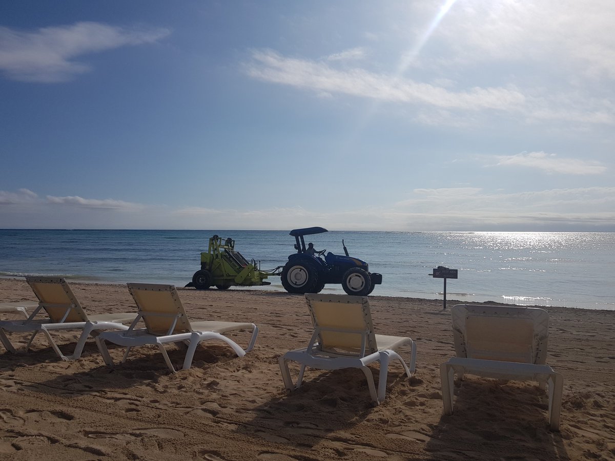 Samclark751's tweet image. Listening to @KingsofAnglia whilst watching the tractor on the beach in Mexico. Tractor Hombre.