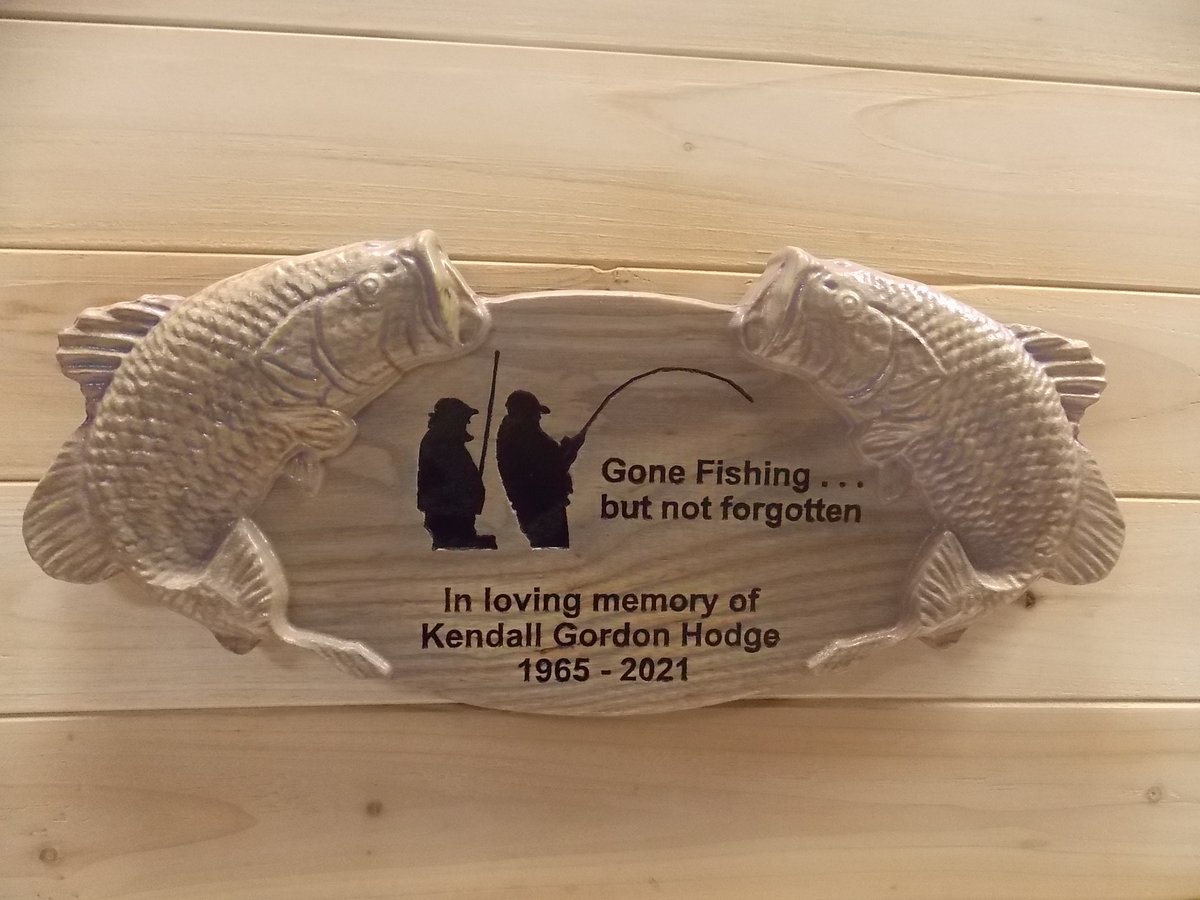 Looking for a unique, personalized memorial gift for a fisherman?  etsy.me/3pUoHRJ  #customsigns #personalizedsigns #customwoodsigns #carvedwoodensigns #fishingsign #customwoodcarving #woodenfishsign #memorialgift #sympathygift #funeralgift