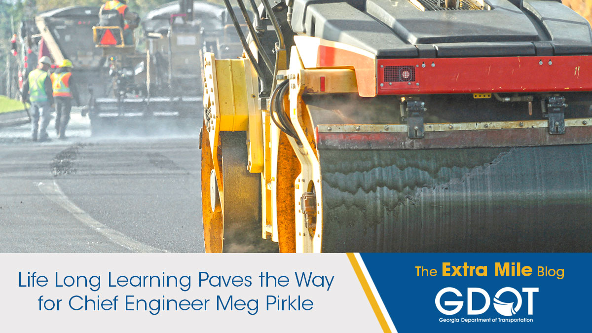 GADeptofTrans's tweet photo. In the latest #ExtraMileBlog GDOT Chief Engineer Meg Pirkle highlights her career and how the number of women in the Science, Technology, Engineering and Mathematics (STEM) industry continues to grow. Read the article at https://t.co/BkGyfRpcea https://t.co/kitxaAmFx0