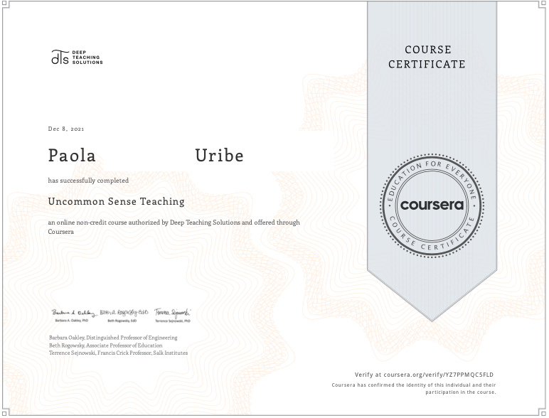 Sharing my achievements in <a href="/coursera/">Coursera</a>. Always in development to become a better teacher. #AppleTeacherMexico #SomosKnotion <a href="/MexicoIngles/">Instituto México Inglés</a> <a href="/payourigar/">Paola Uribe</a> <a href="/Knotion/">Buzz</a>