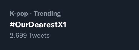 _fightingforX1's tweet photo. Trending in K-pop

#OurDearestX1
#StrongerWithOneits

@x1official101 #X1 https://t.co/CE3iL1bOKZ