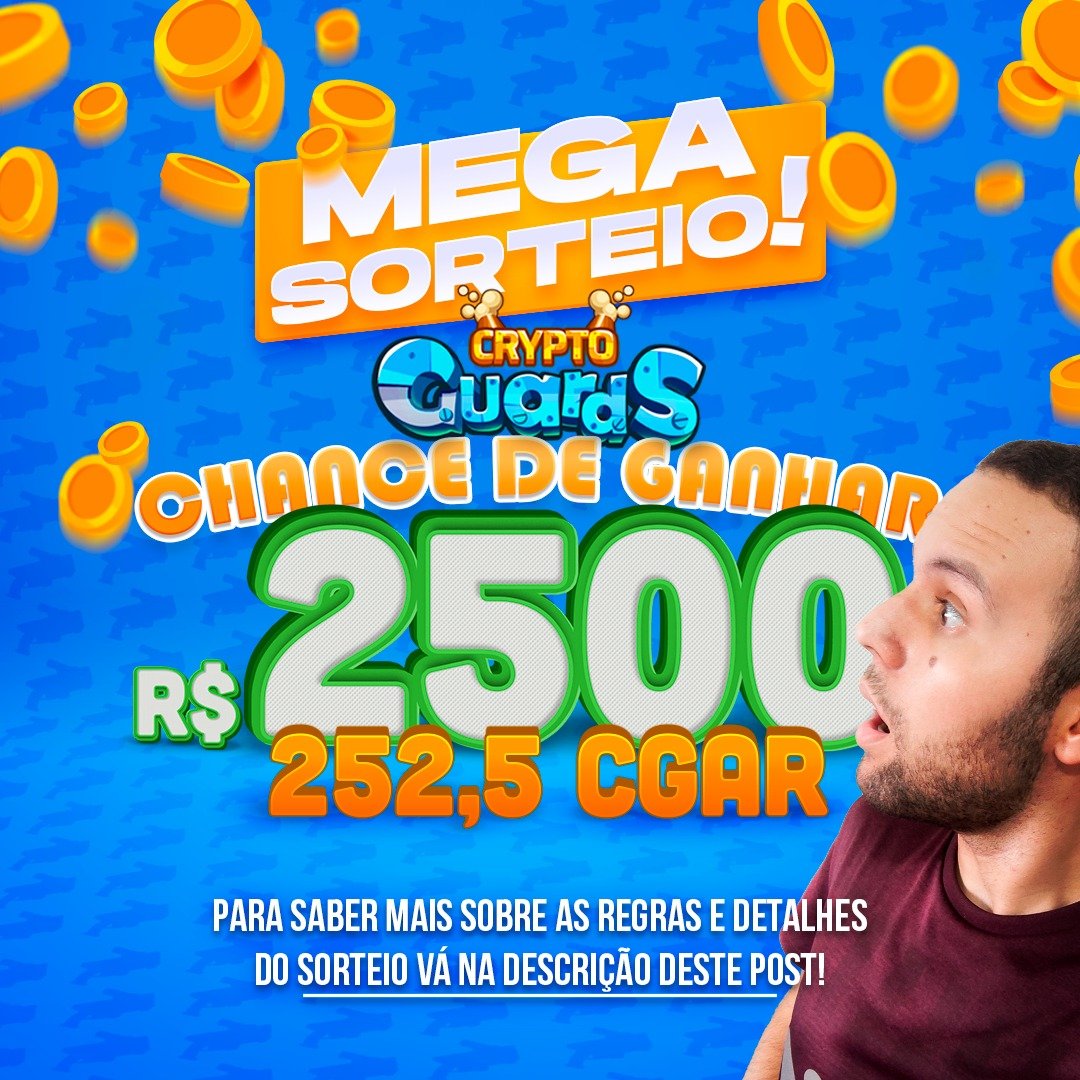 valadao_nft's tweet image. MEGA SORTEIO DO VALADÃO. 252,5 TOKENS DO CGAR que valem R$2500!!!
Valores equivalentes a data de publicação do vídeo do sorteio no canal (04/01)

E como faço para participar???
- Só acessar o LINK NA BIO e seguir as instruções para ter o máximo de chances possíveis. Boa sorte!
+