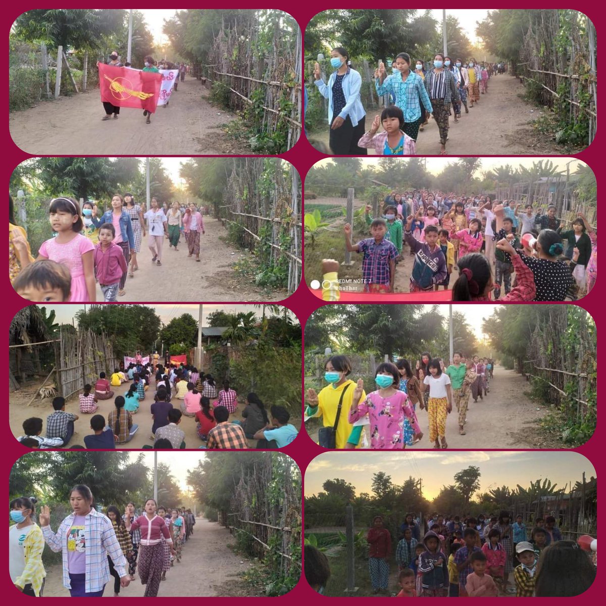LEO117728's tweet photo. Anti-coup revolutionary strike in #Yaykyipin village, #Yinmarbin Township, #Sagaing Region today.
#ASEANStopHunSen
#2022Jan5Coup
#WhatsHappeningInMyanmar https://t.co/8w50zuUQeR
