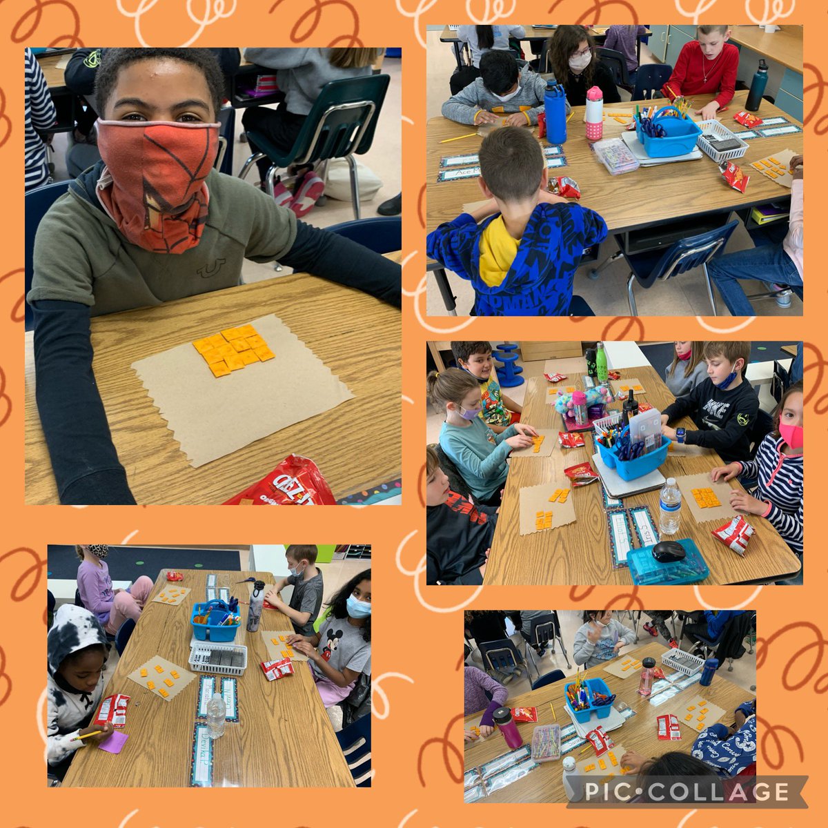 Our Comets are creating Cheezy arrays this morning! Talk about #handsonlearning!  Who said you can’t play with your food? 😂 They also shared the WHY and HOW for the arrays to show the ways to make different products. #KindnessStartsWithME #understanding <a href="/marotta_barbara/">Barbara Marotta</a> <a href="/cheezit/">CHEEZ-IT</a>