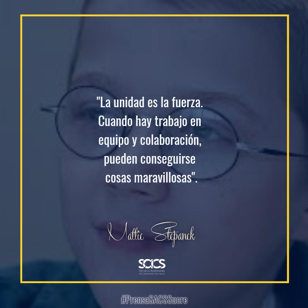 #LaFrase Esta cita nos revela una gran verdad, juntos somos mucho más poderosos que divididos. #PrensaSACSSucre