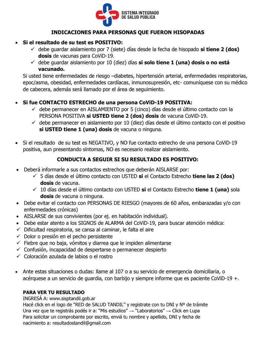 lufernandez25's tweet photo. - Indicaciones si me hisopé 
- Qué pasa si soy contacto estrecho
- Qué hago sin doy positivo
- Cómo me fijo el resultado https://t.co/x3Yjo8gGVq