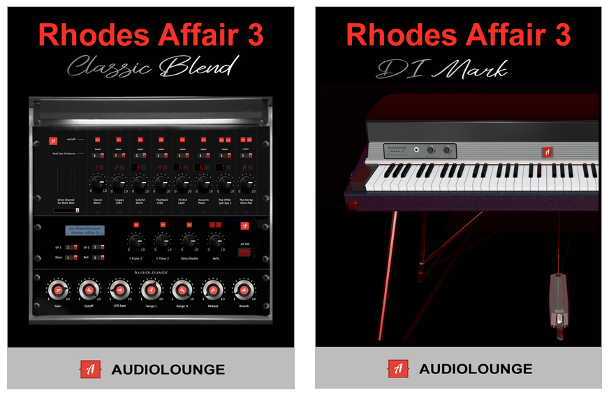 Audiolounge releases Rhodes Affair 3 Classic Blend / DI Mark
Rhodes Affair 3 is the ultimate bundle for every Rhodes and Westcoast-music lover.
All instruments and patches are newly created and programmed from scratch, using the original hardware from the 70s and 80s