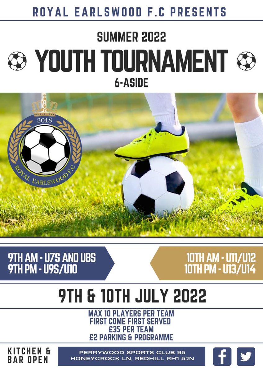 Calling all clubs. 
<a href="/midsussexyouth/">MidSussexYouthFootballLeague</a>
<a href="/EEYFL/">EEYFL</a>
We are hosting our very first youth tournament this summer. Go to royalearlswoodfc.co.uk/events to request an entry form.
Hope to see as many of you there.