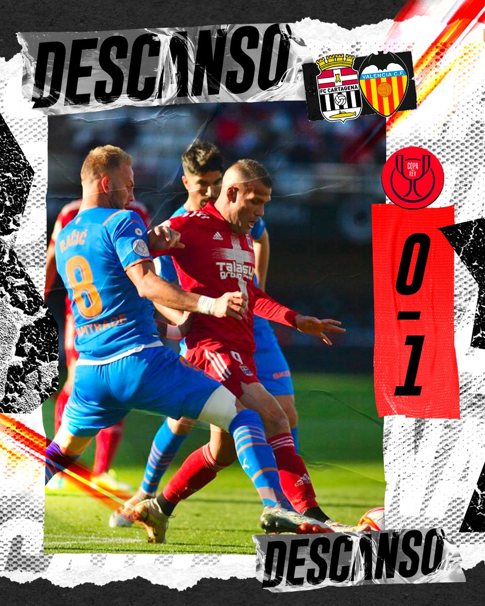 FCCartagena_efs's tweet photo. DESCANSO | 0-1 | Se acaba la primera parte en el Cartagonova.

 #CartagenaVCF https://t.co/0WPSmJU6wX