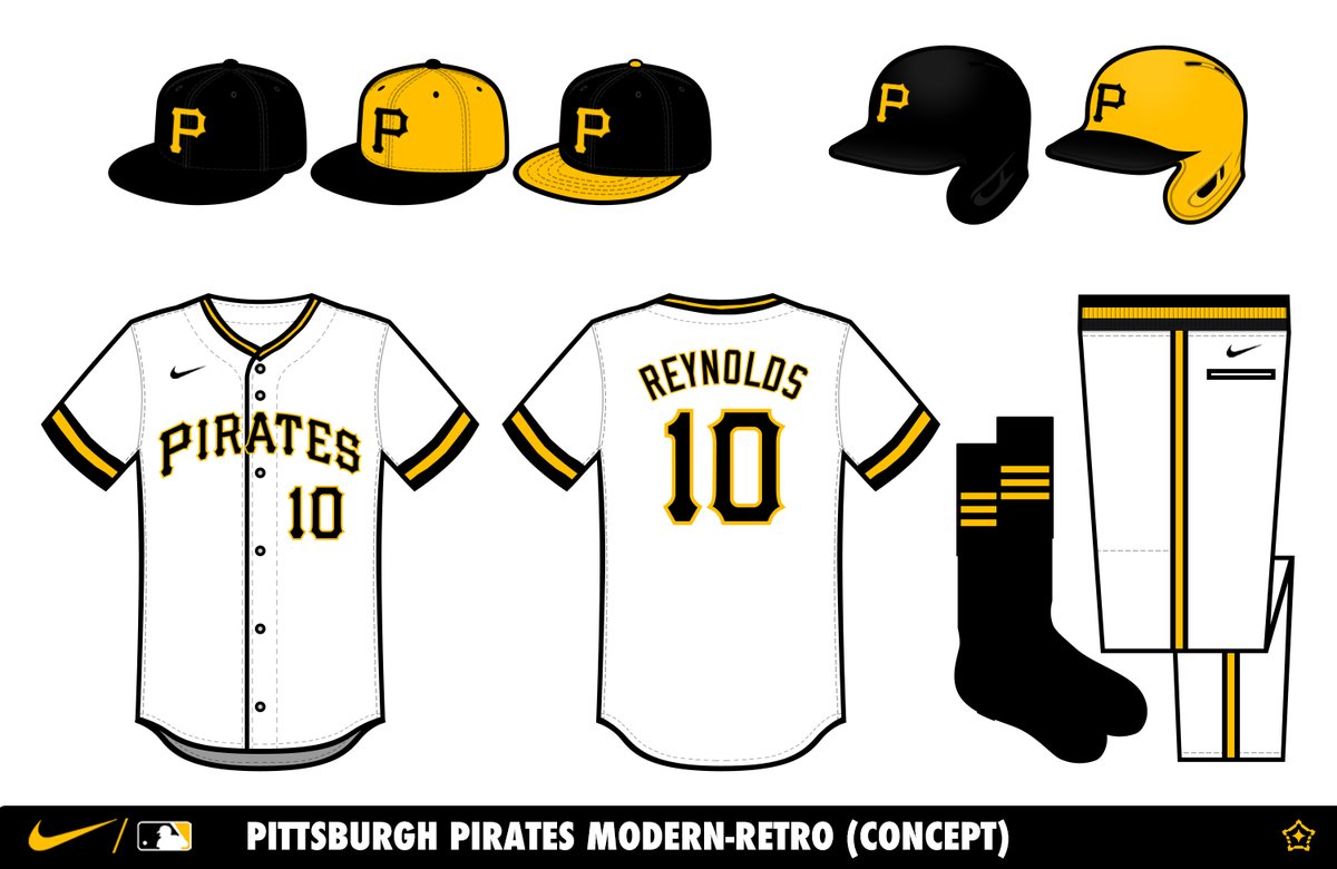 Pittsburgh Clothing Company on X: With no end in sight to the MLB lockout,  here's our idea for a full #Pirates uniform refresh– combining elements  from the 1970's through present day. #LetsGoBucs