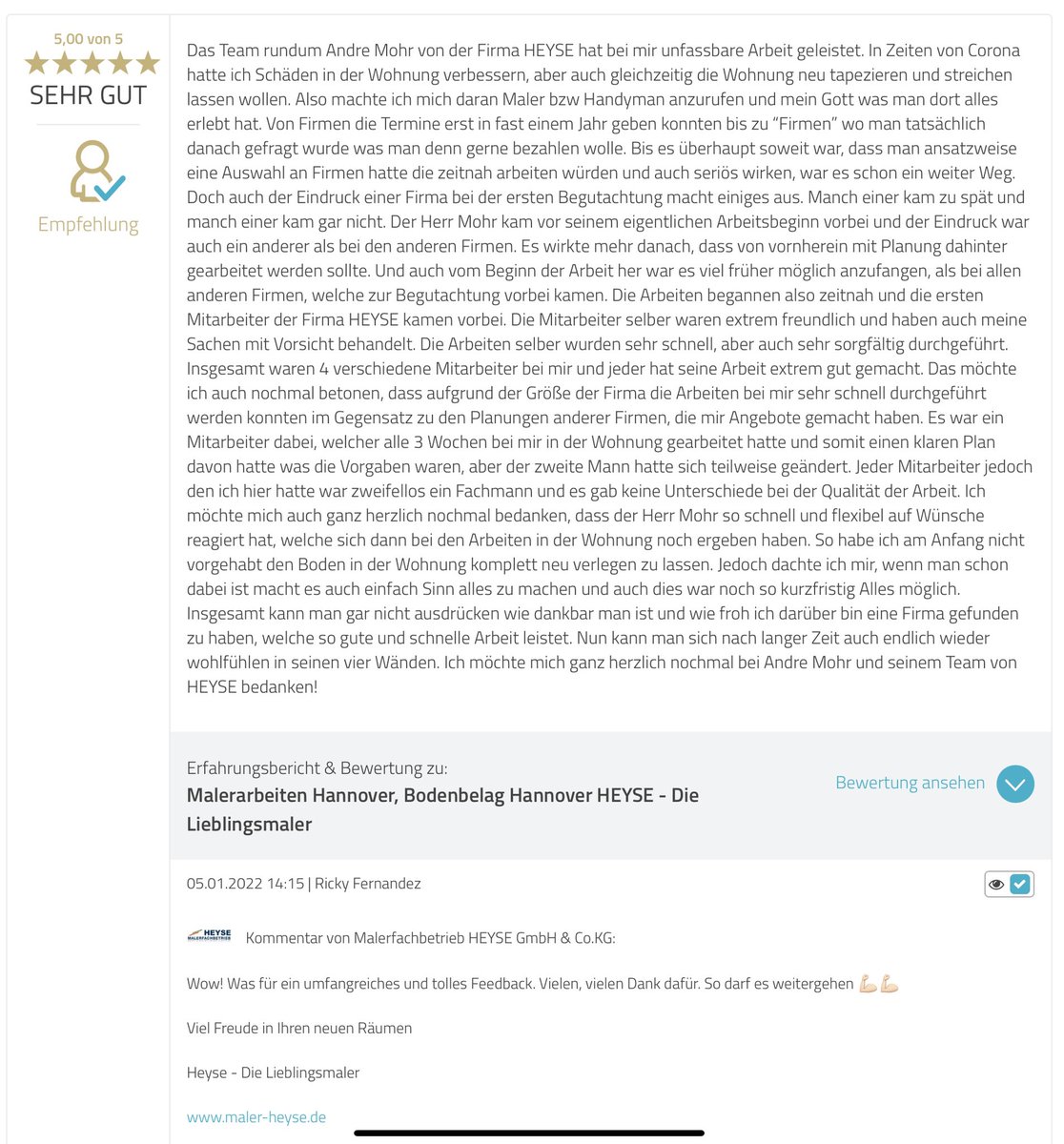 Handwerker machen Menschen glücklich. #Flexibilität #Service #Zuverlässigkeit,  eine Portion #Bock und dann geht das ab hier 

<a href="/ProvenExpert/">ProvenExpert</a>

#MeinMaler #Lieblingsmaler #Handwerk