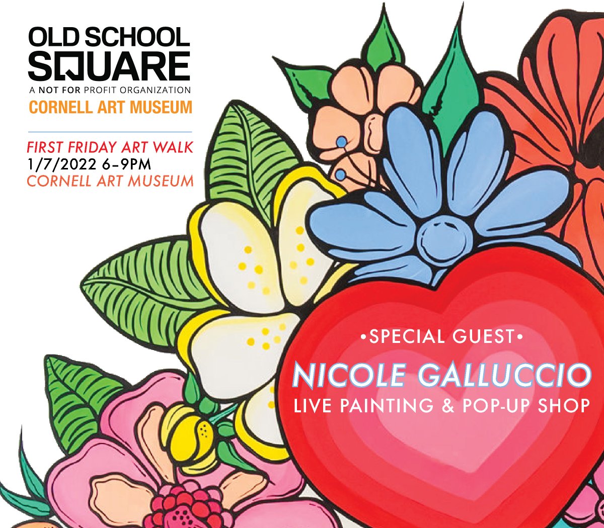 Visit us on Friday night for a meet and greet #popupshop and #livepainting event with <a href="/NicoleGalluccio/">Nicole Galluccio</a> ! Free admission, cash bar! Join us to celebrate #DelrayBeach #ArtWalk