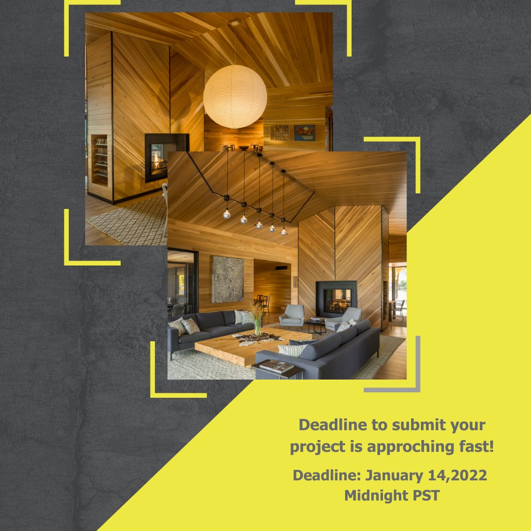 WoodDesignAward's tweet photo. Deadline to submit your project is Friday, Jan. 14! https://t.co/fAHZNhzVBv