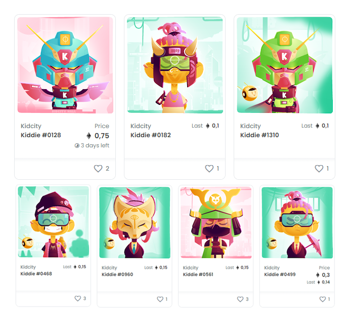 Some of the rarest Kiddies, initially minted for FREE, are already selling for over 0.1ETH! 
 
Our lovely community is growing everyday, what about joining the #Kidcity family before it's too late? 🧒

▶️opensea.io/collection/kid…

#NFTs #NFT #NFTCommmunity