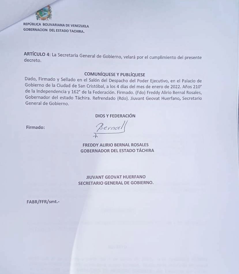 Informo al pueblo tachirense que he designado a la Licenciada y Abogada Haydee Zoraida Parra Medina como Directora de Desarrollo Social y Presidenta de la Fundación para el Desarrollo Social (FUNDES) del estado  #Táchira.