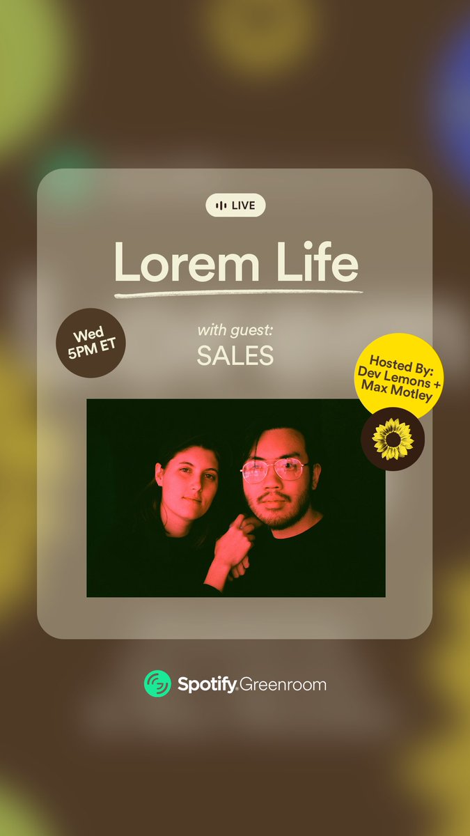 lil interview today for Lorem Life 5PM hang out w us