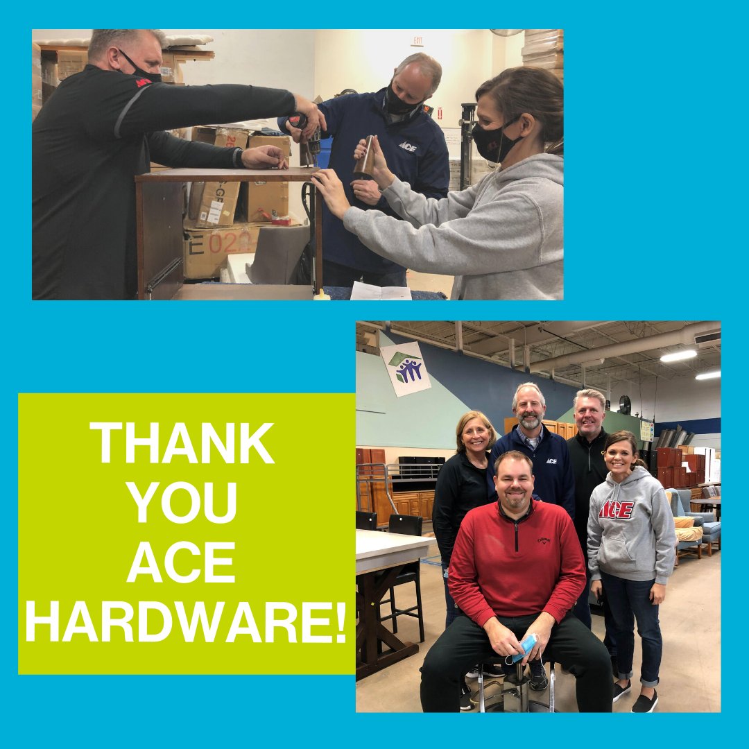 Ace Hardware came out to help at one of our ReStore locations! If interested in volunteering at a ReStore, use the link in our bio or bit.ly/3zr1Ikm
.
.
.
#thankyou #habitatforhumanity #volunteer #restore