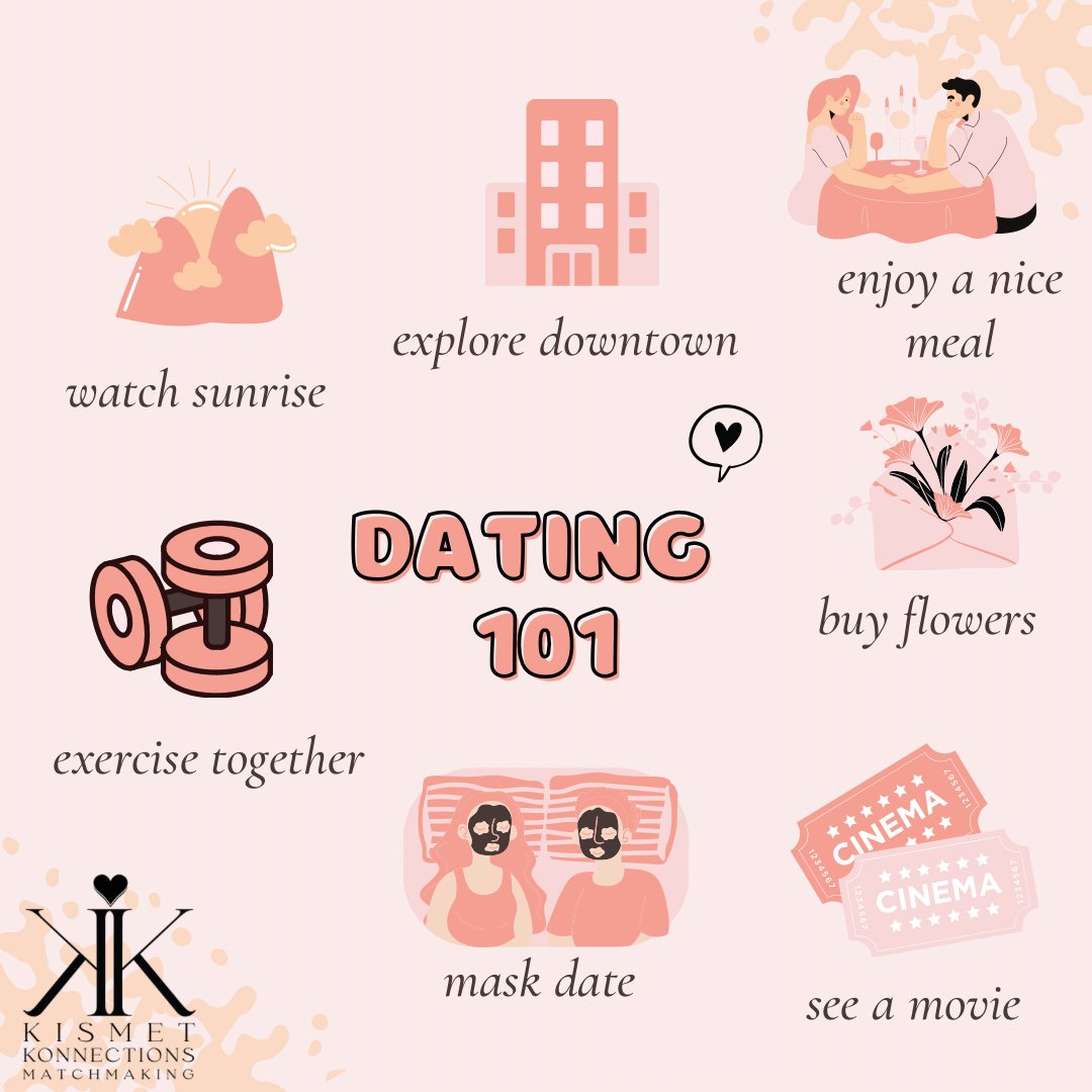 Kismetkonnect's tweet photo. Want to improve your dating skills and develop genuine confidence? 💕

We’ve brought you our Matchmaking service to help you with lots of tips and advice to make things easy and helpful for you 💫

Below are few ideas you could do as a couple 🤩

#kkmatchmaking #datingexperts https://t.co/RTzxHgvzz5