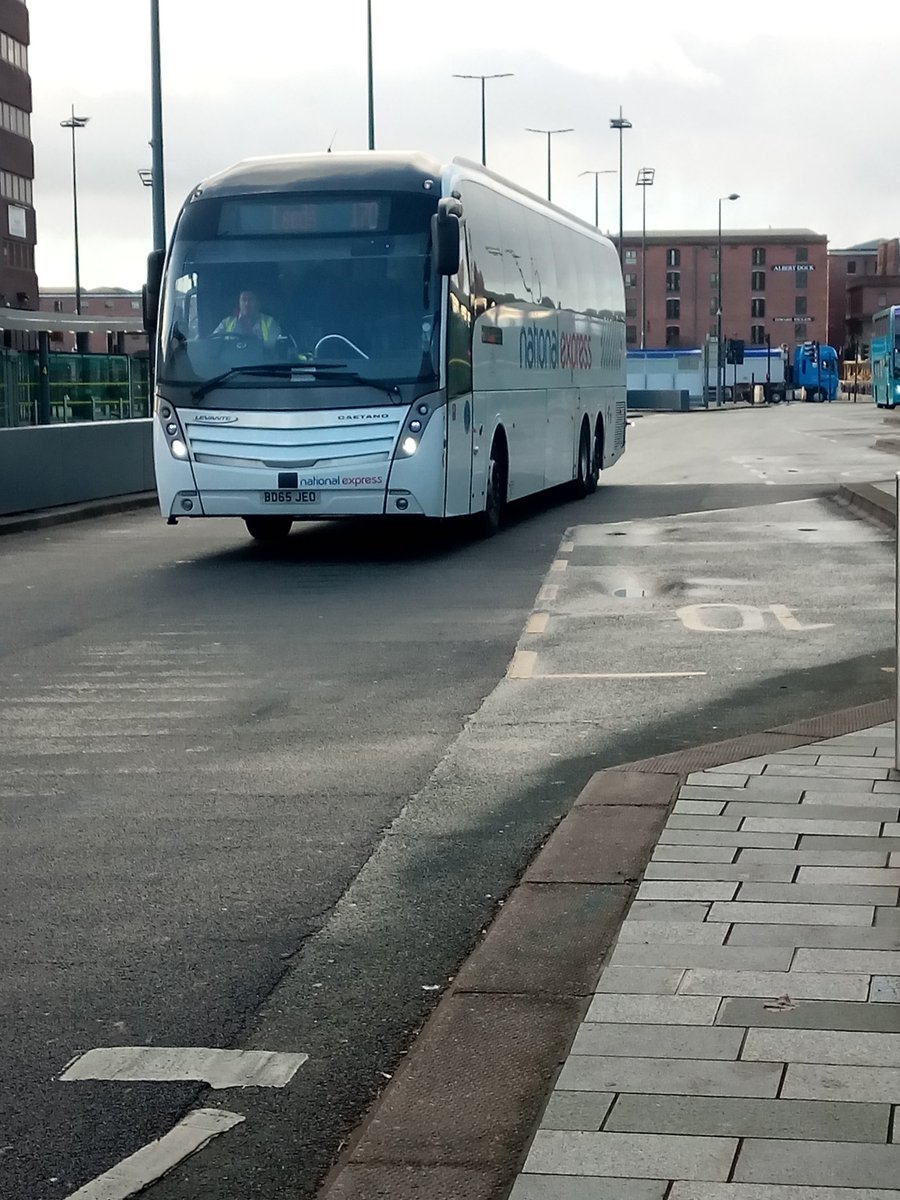 MartinL03949291's tweet photo. Leaving Liverpool One Bus Station as The 11.30 170 Service to Leeds Today Was National Express Coach BD65 JEO https://t.co/6evc8uVZDD