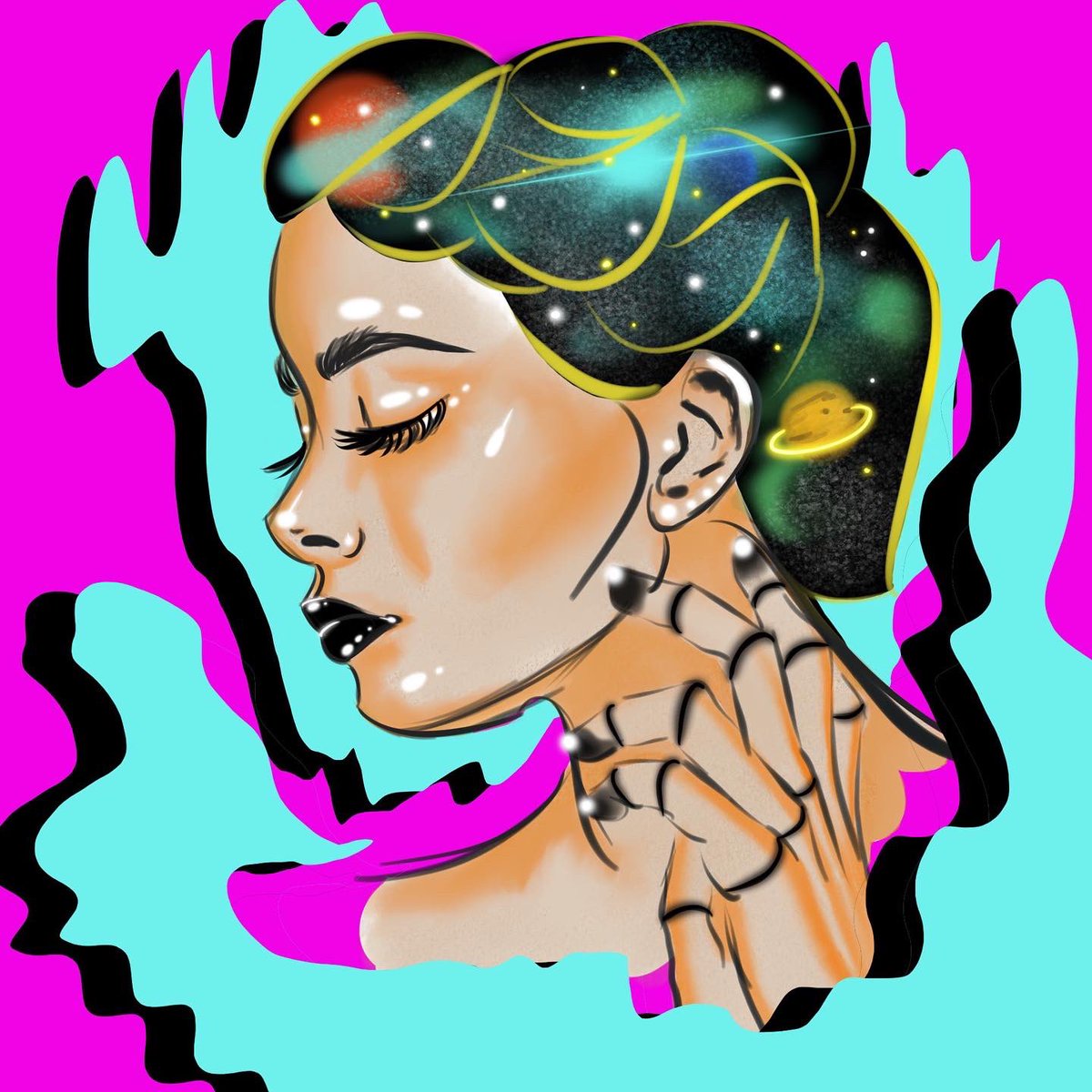 Sarah_DMoore's tweet photo. @SabrinasNFT I think “Spaced Out” would look beautiful in your portfolio 🥲 from my Celestial Sirens Collection on @opensea only .015eth 🙏🏼❤️ https://t.co/ugACSwqQeF