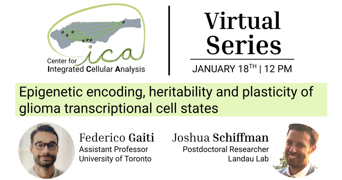 satijalab's tweet photo. Happy New Year! At our next @cegs_ica virtual seminar, @fgaiti and @jsschiffman will discuss how to use DNA methylation, RNA, and genotype data in single cells to understand the development and evolution of glioma and glioblastoma . 

Free registration: https://t.co/so64Q4mr5N https://t.co/7Bqz0G77dD