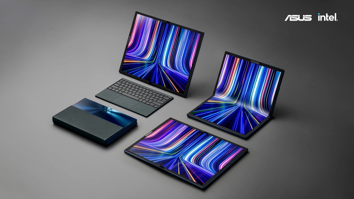 The #Zenbook 17 Fold OLED with lots of versatile modes for you! #ASUS #TheIncredibleUnfolds #CES2022 👇👇👇