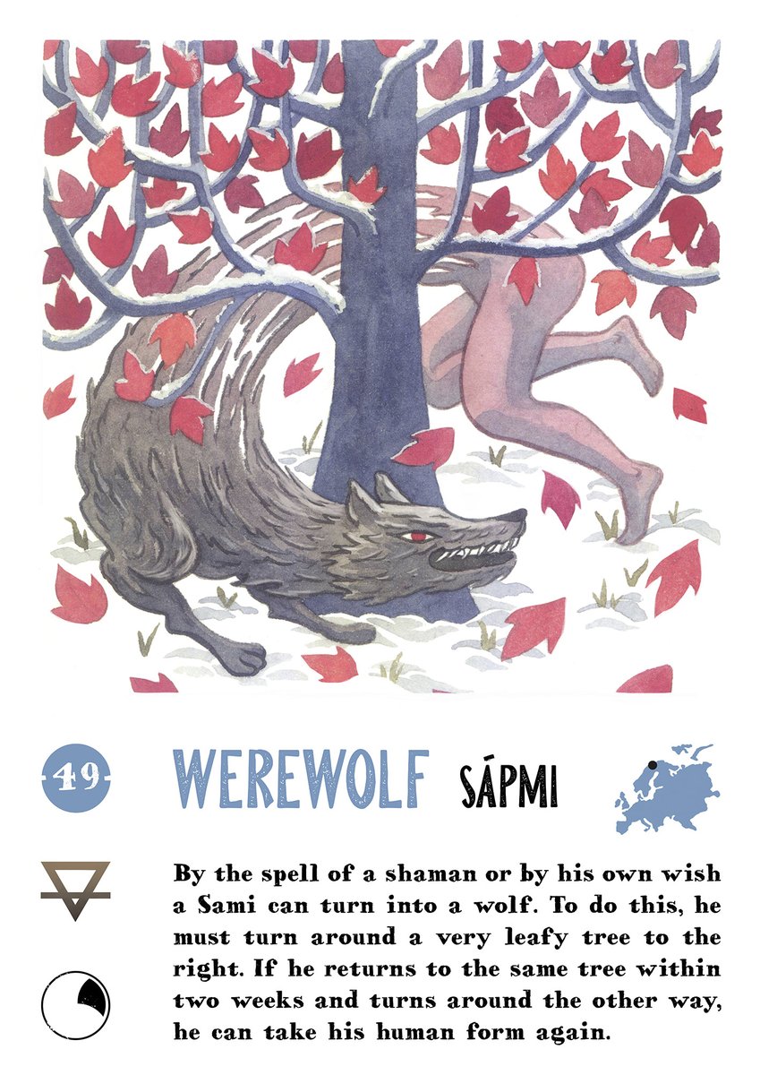 BeingsMythical's tweet photo. By the spell of a shaman or by his own wish, a #Sapmi can turn into a wolf, although only for periods of two weeks. If it is the work of a #shaman, it will do no good for his victim to run away, because the spell will work anyway.
https://t.co/3IMWIv1mpD
#NFT #NFTs #NFTcards https://t.co/kraQeWbSYD