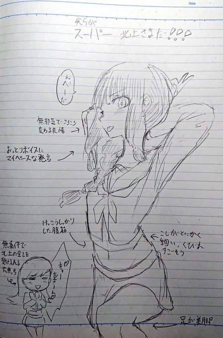 スーパー北上さま描いてみた!
描いてみると魅力しか出てこないぞこれ………🤔🤔🤔🤔 