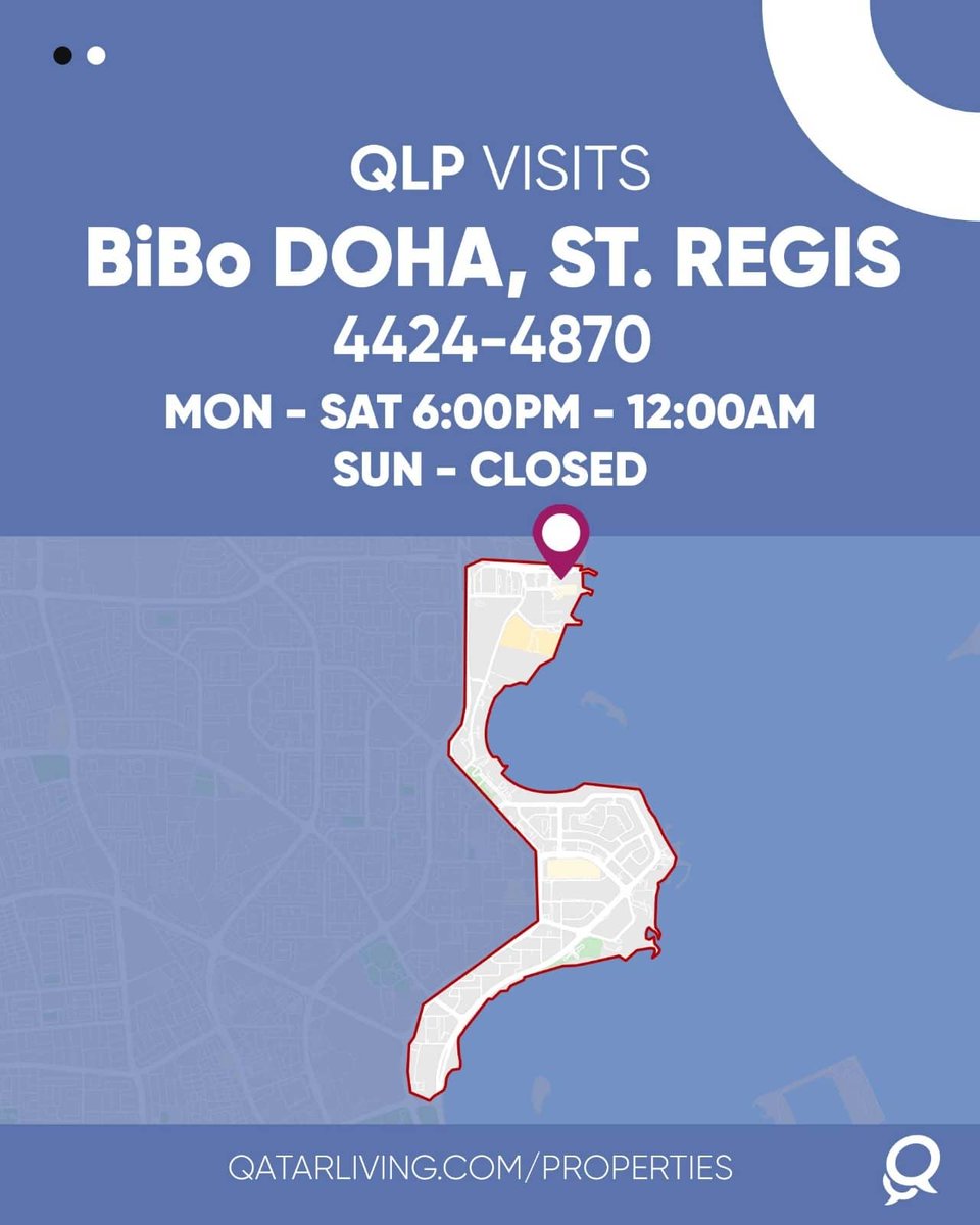 QL_Properties's tweet photo. Fancy some tapas or traditional Arabic food in a cosy and opulent setting? Pop over to @bibodoha situated in @stregisdoha for wonderfully flavoursome dishes.

If you're interested in living in West Bay or relocating your office, get in touch!

#QLP #QLProperties #BiboDoha https://t.co/TVbPT7OyPD
