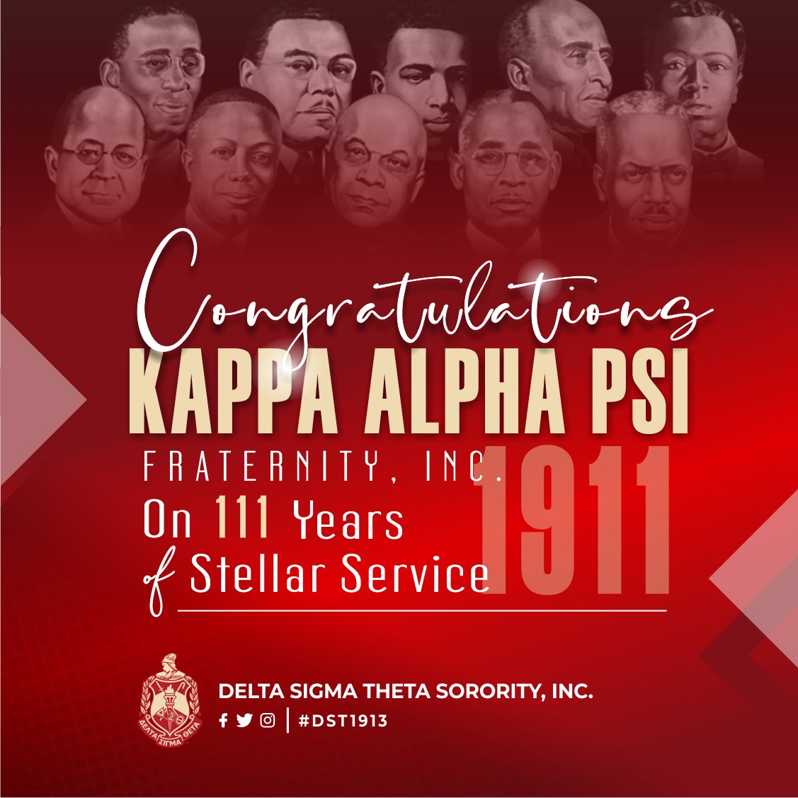 dstinc1913 (@dstinc1913) on Twitter photo Congratulations to the captivating gentlemen of Kappa Alpha Psi Fraternity, Incorporated on 111 years of exceptional service! <a href="/kapsi1911/">Kappa Alpha Psi® Fraternity, Inc.</a> Congratulations to the captivating gentlemen of Kappa Alpha Psi Fraternity, Incorporated on 111 years of exceptional service! <a href="/kapsi1911/">Kappa Alpha Psi® Fraternity, Inc.</a>