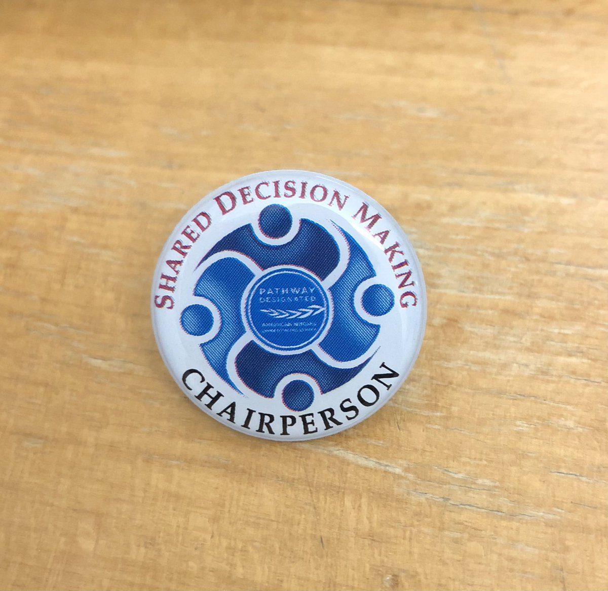 Our first shared decision making council chairperson badges have been given out today! #PathwaytoExcellence