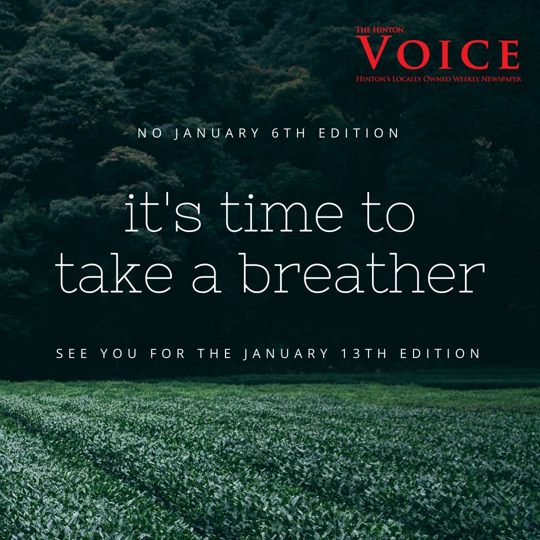 HintonVoiceInc's tweet photo. I know we're all dreaming of sun in the sky and grass under our feet right now. 🌞 A reminder that The Voice is taking this week off and there will be no edition tomorrow. See you all next week. 🤞For warmer temperatures! https://t.co/anqzaK4zW5
