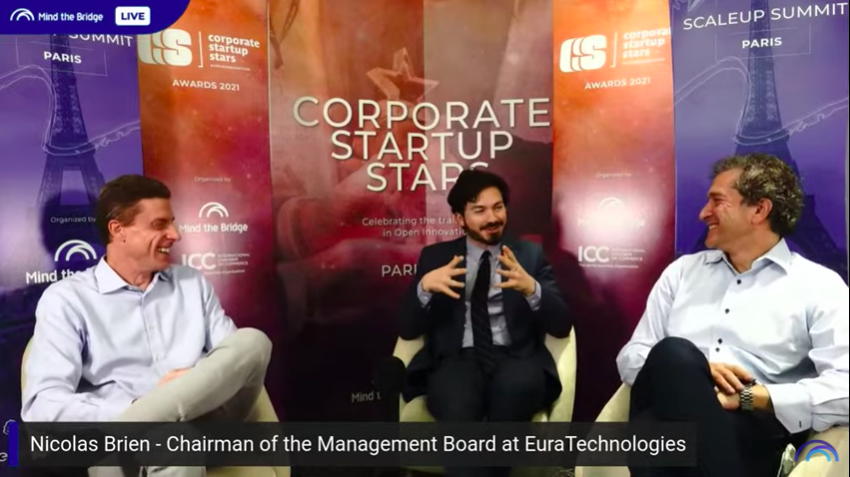 MindTheBridge's tweet photo. "Finally, we have large #French corporates waking up and putting strong money on the table to acquire & have these very strategic deals with #startups"
Nicolas Brien, Chairman @euratechnologie
cc @FRdigitale @mmarinucci @aonetti #SSUMMIT21 #MTBCSS
📹https://t.co/XhpJYpK8Bj https://t.co/3Ma9d8SYwf
