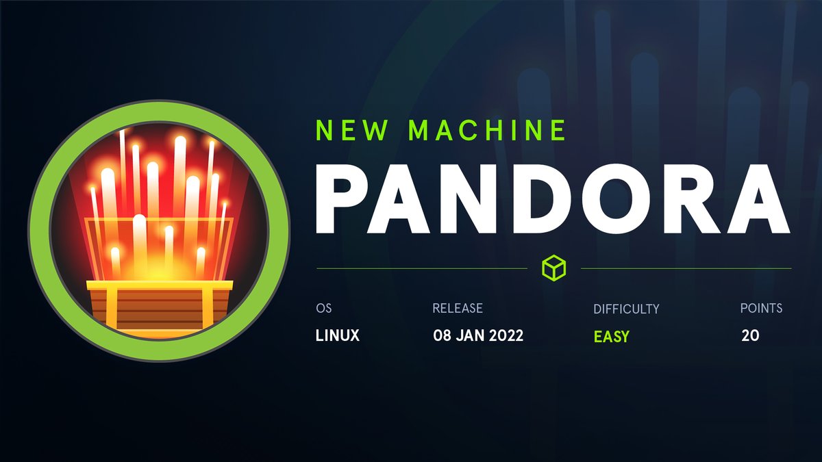 hackthebox_eu's tweet image. Please, open gently... 🤯 
Pandora #Easy #Linux Machine created by @TheCyberGeek19 &amp;amp; dmw0ng will go live 8 Jan 2022 at 19:00:00 UTC. Previse will be retired! Join now and start #hacking: hackthebox.com
#HackTheBox #CyberSecurity #InfoSec #NewRelease