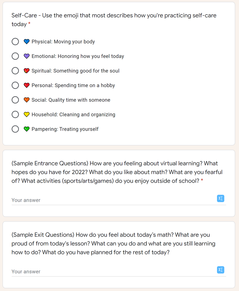 GLewisOCT's tweet photo. Our #MathFacilitators are focusing on #Mindsets for January, and especially w/ online learning, it's even more important to listen to our students. Here's a form to gauge mindsets from the moment they log in: https://t.co/uAnVlYm1j0 #TCDSBVSfam #edtech #mathchat #mtbos https://t.co/KNQSnMkue4