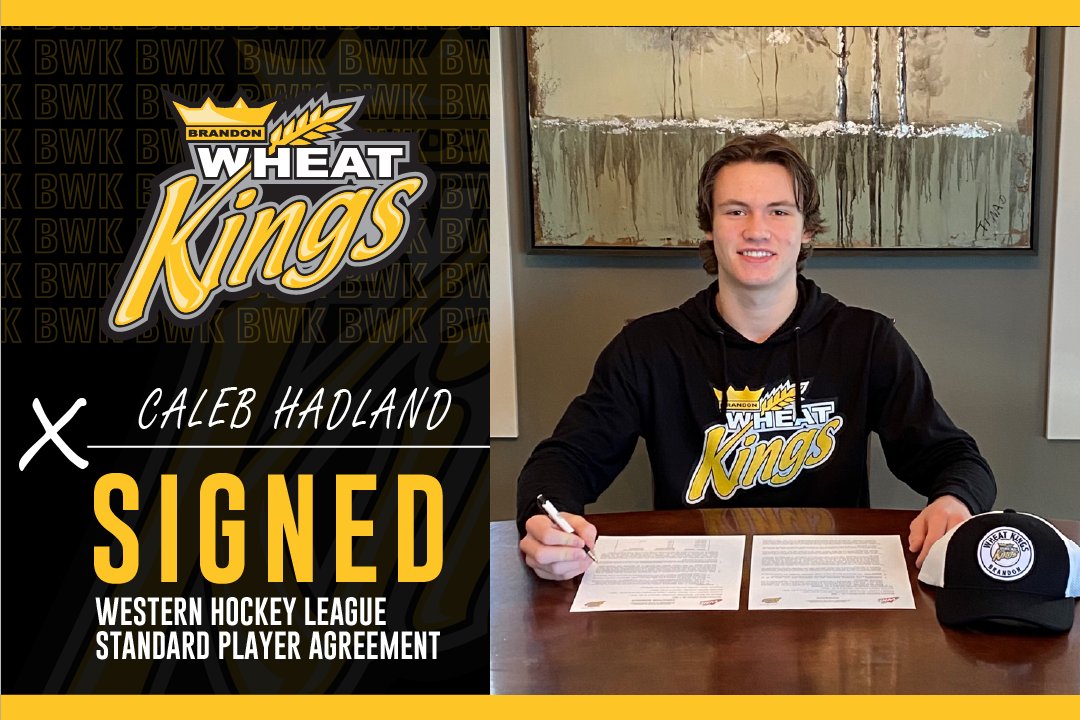 PLAYER SIGNING!! 🚨

The Brandon Wheat Kings have signed 22nd overall pick, Caleb Hadland

Read more: wheatkings.com/article/wheat-…

Welcome to BWK Country <a href="/Caleb_Hadland/">Caleb Hadland</a> 🌾👑