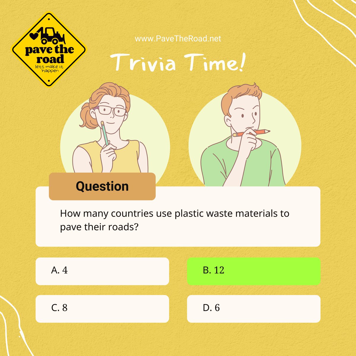 PaveTheRoadCR's tweet photo. Here you go! This is the answer to our last post. Yes, 12 countries (and counting!) use plastic waste materials to pave new roads, including Canada, India, and Australia! The new landfill has been established, and we hope this number grows in 2022!
#plasticroads #pavetheroad https://t.co/giJu7rhxit