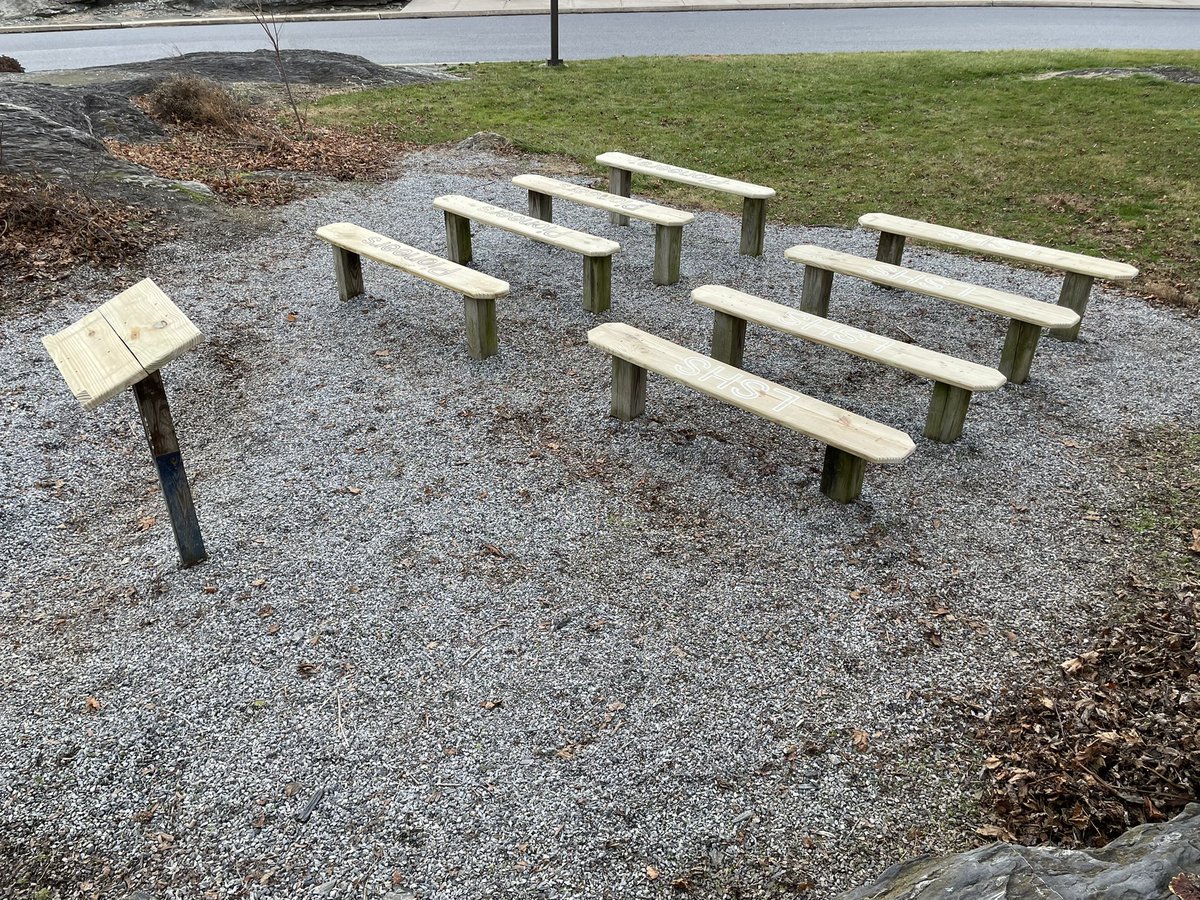 lshspioneers's tweet image. A special thanks to @LSWoodTech Wood Technology II class for remodeling the @lshspioneers outdoor classroom and adding the school logo onto the new benches! We can’t wait to get out there and use the updated space this spring! Great job team!