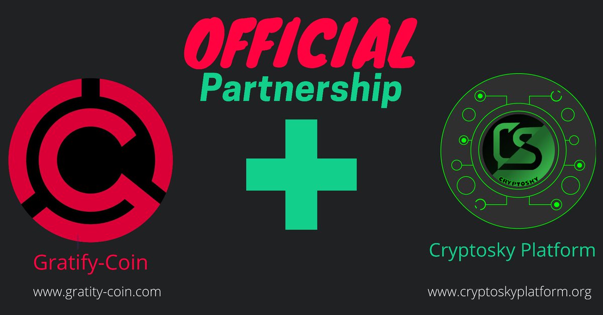 CryptoSky's tweet photo. We are happy to inform you, @GratifyCoin made Official Partnership with 🤝 CryptoSky Platform. 
Website:https://t.co/Bavw4WvYk6
For more informational review our blog 👇
https://t.co/Lvnwtt02jC

#CryptoSky_Partners #etherium
#newtoken #newcoin #ERC20 #bsc #Binance #Busd https://t.co/anmZ4QsgQM