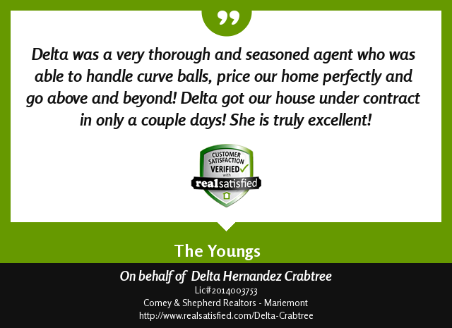 deltacrabtree's tweet photo. I'm always thrilled when a happy client expresses their happiness. https://t.co/yaH7wYJWvu via @realsatisfied https://t.co/FXt5PR7FYH