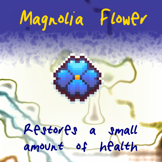 One of the healing items, the magnolia flower! ❤️‍🩹
#pixelart #pixelartgame #pixelartgames #retrogames #16bits #indiegame #indiegames #scarleth #scarlethgame #evenyth