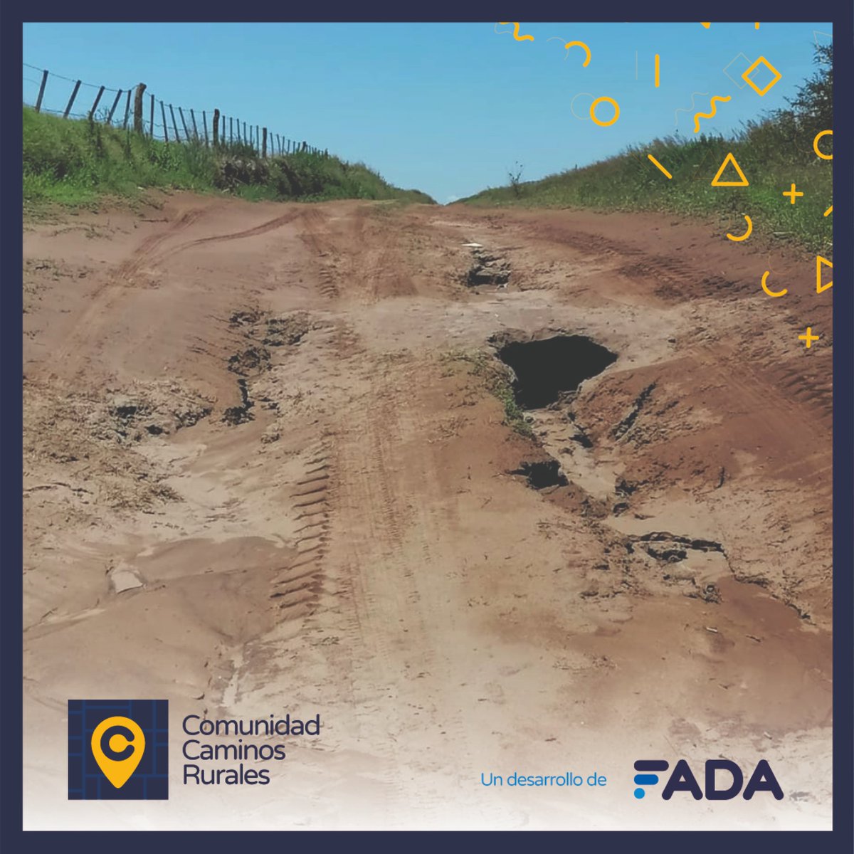 caminosapp's tweet photo. ‼️ Ayer un vecino de Sampacho, provincia de Córdoba, se comunicó con nosotros para contarnos sobre el mal estado del camino rural N°2.
🌧 Una de sus grandes preocupaciones es que el estado de los caminos dificulte, entre otras cosas, la salud de los vecinos de la zona. https://t.co/7fJvH4w0Tw