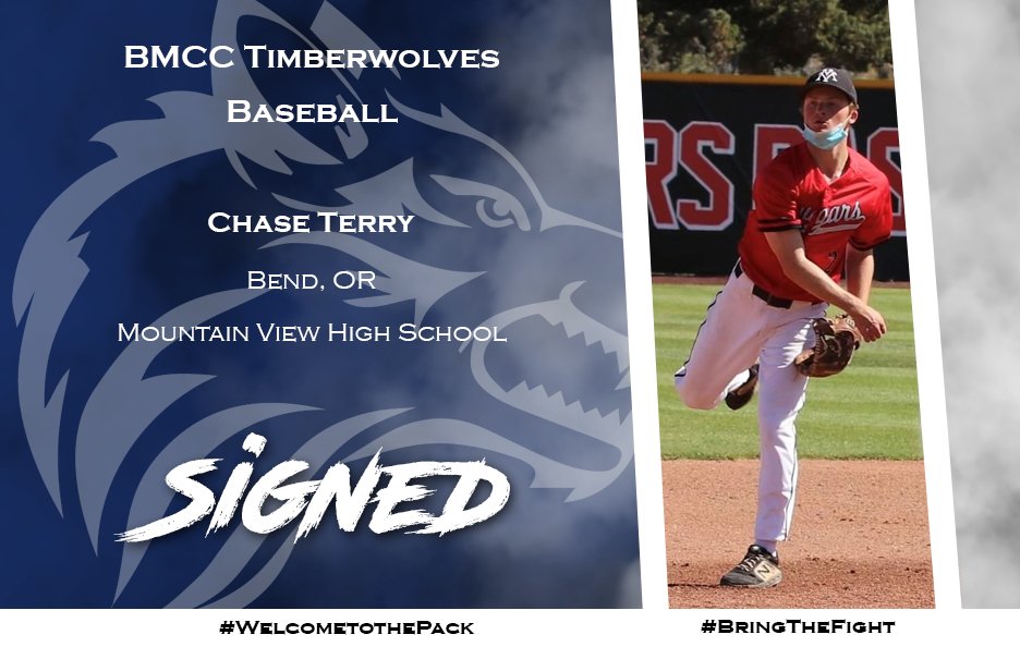 athletics_bmcc's tweet photo. SIGNED!! Please help us welcome, two baseball players from Bend, OR, Chase Terry and Matt Craig! Welcome to the Timberwolves! #RunWithThePack #WelcometothePack https://t.co/iiLS4HMjBg