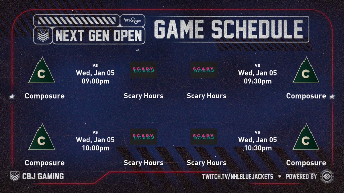 ComposureNHL's tweet photo. Back again tonight with the Quarter-Finals of the @CBJgaming #NextGenOpen against @ScaryHours6s
⏰9PM EST
📺https://t.co/PLdMML2xLP https://t.co/IWL3bYySev