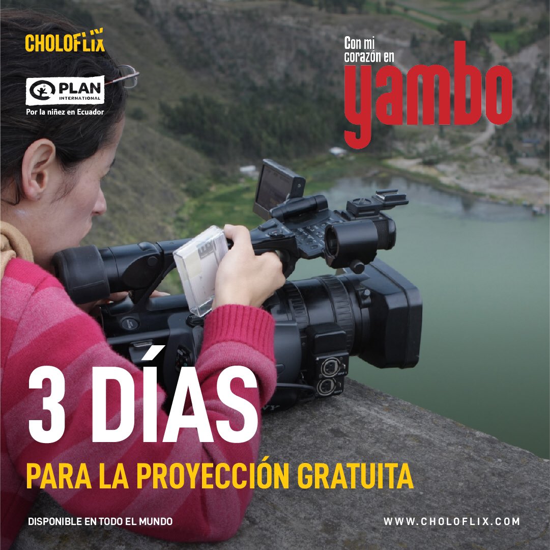 choloflix's tweet photo. ¿Están tan nerviosos como yo? Ya solo faltan 3 DÍAS 😵 @micorazonenyamb gratis solo en https://t.co/cJlJRe93NS para que la historia se conozca en todo el mundo, ¡comparte! 

#choloflix #streamingecuador #cineecuador #documental #cmcy https://t.co/TozqnIlR2Z