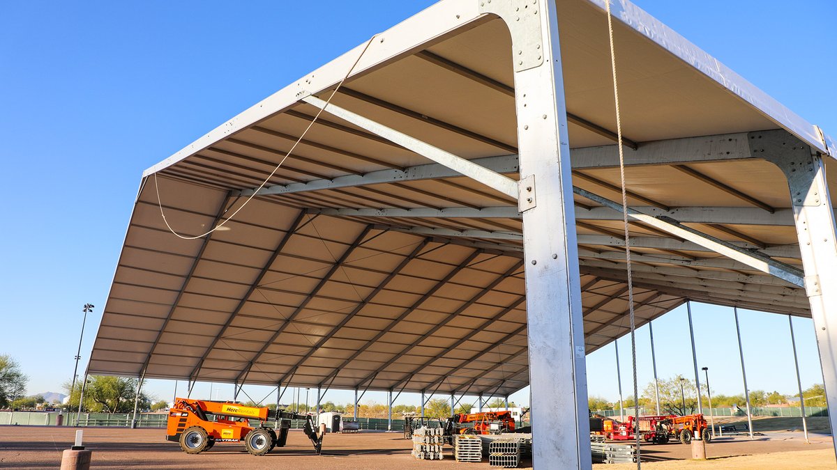WMPhoenixOpen's tweet photo. The @CoorsLight @BirdsNestPhx construction is officially underway! 

TAG A FRIEND for a chance at 2 tickets to see @diplo with special guest @coleswindell on Wednesday Night, February 9th! 

Visit https://t.co/JP2dmT0b0d for more info on #BirdsNestPhx! #thepeoplesopen https://t.co/owdNH1aGug
