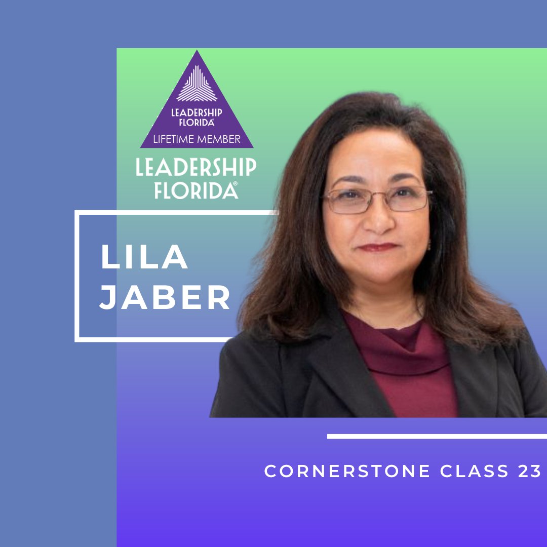 LeadershipFla's tweet photo. Congratulations to #LifetimeMember, Lila Jaber #CornerstoneClass23, President for LilaJaber Consulting for being named @FloridaTrend's 500 most influential leaders!
View our #LeadershipFlorida members who have received the recognition here: https://t.co/s5tSgEdn35
#Northwest https://t.co/krDYV35exJ