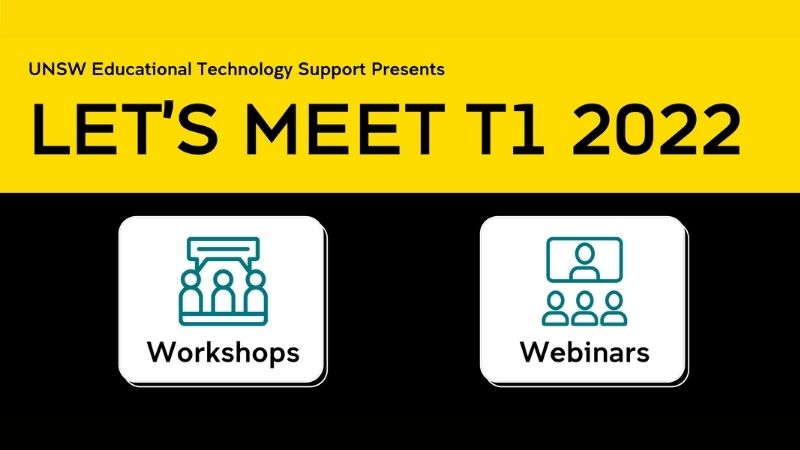 unswese's tweet photo. Ahead of T1, the Educational Technology Support Team will be holding Let's Meet virtual workshops and webinars to assist UNSW staff in navigating Moodle &amp; Educational Technology tools.
Workshops: https://t.co/rBBMMEBJBO
Webinars: https://t.co/ym1foeJT9B
@UNSWTELTNotices https://t.co/DNQQj1onWq